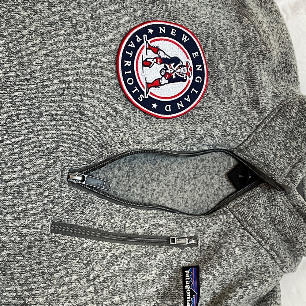 New England Patriots Gray Quarter-Zip Pullover